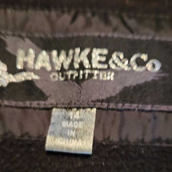 Black Puffer Jacket Girls Size 14 with Faux Fur Hood By Hawke & Co. - Picture 6 of 8